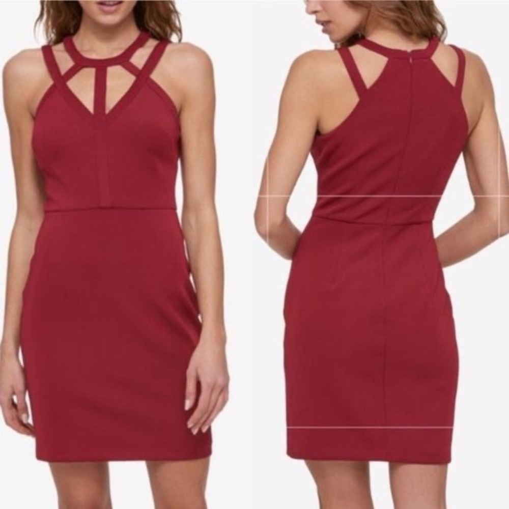 guess women’s cut out sleeveless scuba dress TAGS ON NEVER WORN